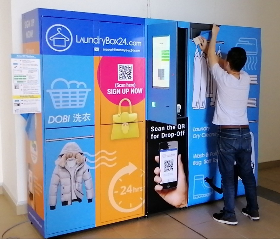 Smart 24/7 Laundry Locker System with Face ID, RFID, and OTP Access